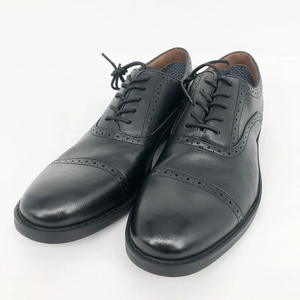 FAIRLANE & SONS Mens Feawin Flex Oxford Shoes 12 Black Stitchfix Leather NWOB